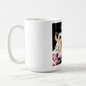 Mug Yorkies et Roses Monogramme (Gauche)