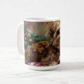 Mug Yorkipoo Chien Fête de Noël (Devant gauche)
