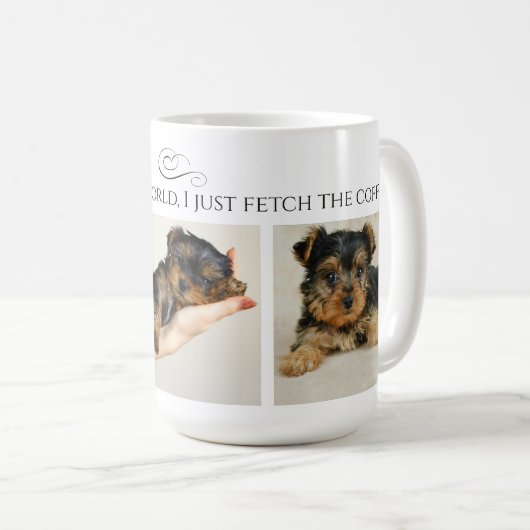 Mug Yorkshire Terrier 3 Photo Collage (Devant droit)