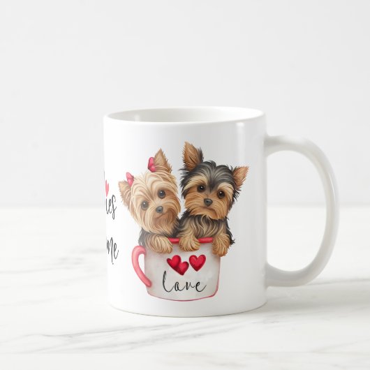 Mug Yorkshire Terrier Chien Chien Chien Chien Cadeau V (Droite)