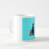 Mug Yorkshire Terrier Doberman Pois bleus (Devant gauche)