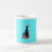 Mug Yorkshire Terrier Doberman Pois bleus (Centre)