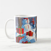 Mug Yorkshire Terrier en neige avec Casquette de Noël (Gauche)