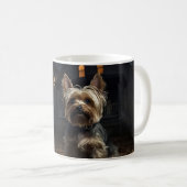 Mug Yorkshire Terrier Halloween effrayant (Devant droit)