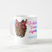 Mug Yorkshire Terrier Maman mignonne Amoureux des chie (Devant gauche)