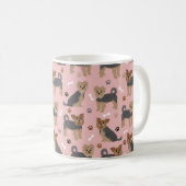 Mug Yorkshire Terrier Paws et Bones Yorkie Chien (Devant droit)