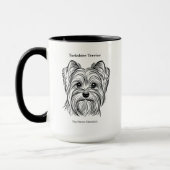 Mug Yorkshire Terrier Portrait (Gauche)