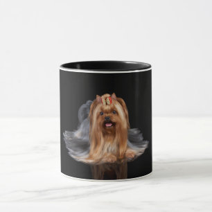 Mug Yorkshire Terrier sur le noir