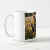 Mug Yorkshire Terriers Jouer dans l'herbe (Gauche)