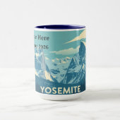 Mug Yosemite Hiver Rétro: Half Dome & Pics enneigés (Centre)