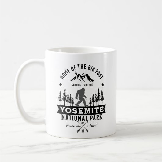 Mug Yosemite National Park Home of the Big Foot Funny (Gauche)