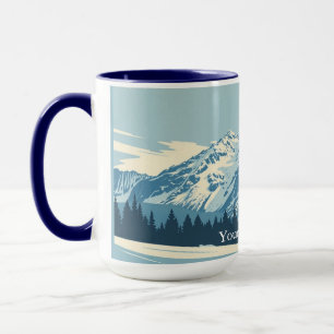 Mug Yosemite Valley en hiver : Parc national rétro