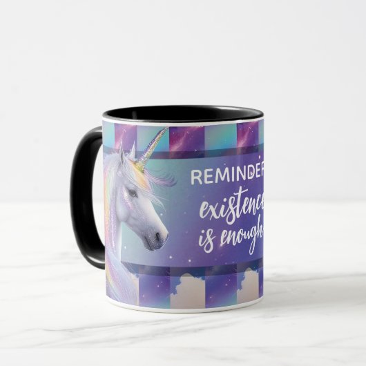 Mug You Are Enough Reminder Rainbow Unicorn (Devant gauche)