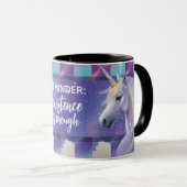 Mug You Are Enough Reminder Rainbow Unicorn (Devant droit)