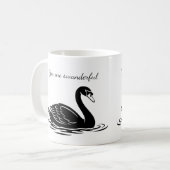Mug You are swanderful black swan Funny Goth Gift (Devant gauche)
