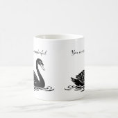 Mug You are swanderful black swan Funny Goth Gift (Centre)