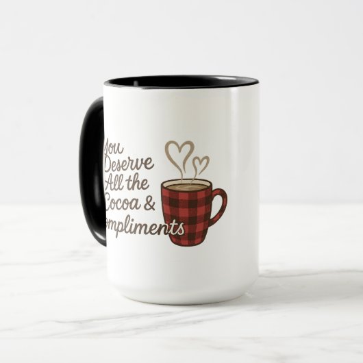 Mug You Deserve All the Cocoa & Compliments Custom (Devant gauche)