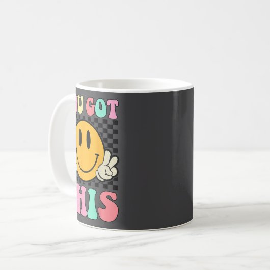 Mug You Got This Retro Smile Motivational Testing Day  (Devant gauche)