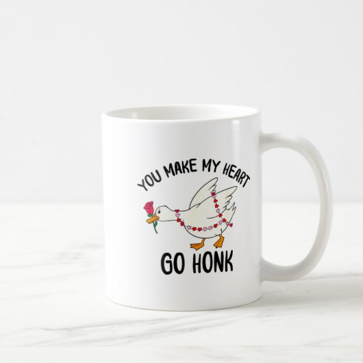 Mug You Make My Heart Go Honk Funny Goose Valentine Sa (Droite)