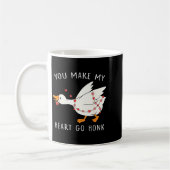 Mug You Make My Heart Go Honk Goose Valentine's Day  (Gauche)