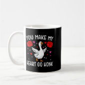 Mug You Make My Heart Go Honk Valentine Goose  (Gauche)