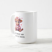 Mug You Make My Heart Go Moo Funny Valentines Day (Devant gauche)
