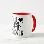Mug You & Me Forever Saint Valentin (Devant droit)