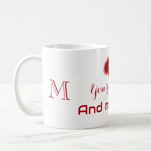 Mug You’re my calm and my chaos Sweetheart Monogram  (Gauche)