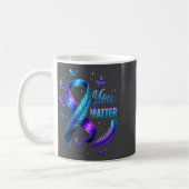 Mug You Suicide Awareness Ribbon Butterfly For Women M (Gauche)