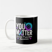 Mug You Suicide Prevention Awareness Teal &amp; Purple (Gauche)