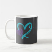 Mug You Suicide Prevention Awareness Teal Purple Heart (Gauche)