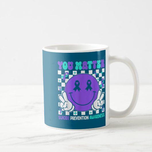 Mug You Suicide Prevention Awareness Teal Purple Ribbo (Droite)
