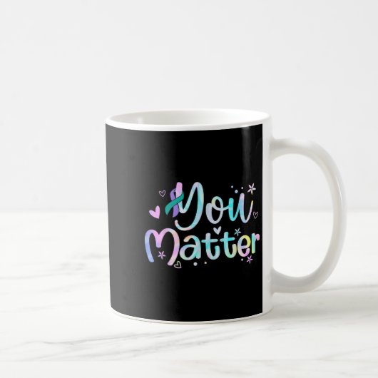 Mug You Suicide Prevention Awareness Teal Purple Ribbo (Droite)