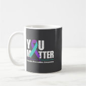 Mug You Suicide Prevention Awareness Teal Purple Ribbo (Gauche)
