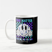 Mug You Teal Purple Ribbon Suicide Prevention Awarenes (Gauche)
