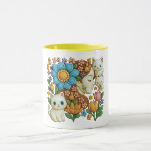 Mug Young girl in a magical world