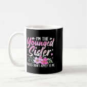 Mug Youngest Sister Tee Rules Don't Apply To Me Funny  (Gauche)