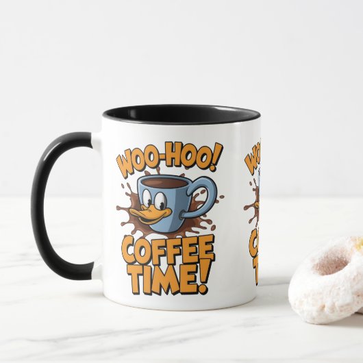 Mug Youpi ! C'est l'heure du café (Avec donut)