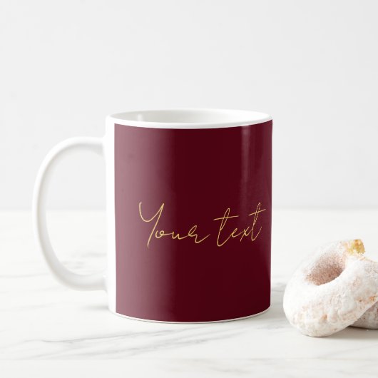 Mug Your Custom Text Name Elegant Template Typography (Avec donut)