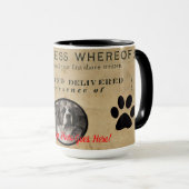 Mug Your Dog Photo n Paws 1860 Document juridique drôl (Devant droit)