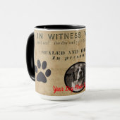 Mug Your Dog Photo n Paws 1860 Document juridique drôl (Devant gauche)