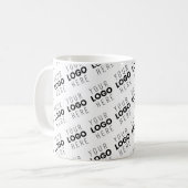 Mug Your Logo Simple Repeating Diagonal Pattern (Devant gauche)
