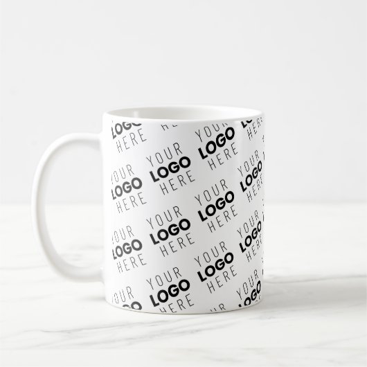 Mug Your Logo Simple Repeating Diagonal Pattern (Gauche)