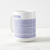 Mug Your Own Words & Name Modern Custom Hidden Message (Devant gauche)