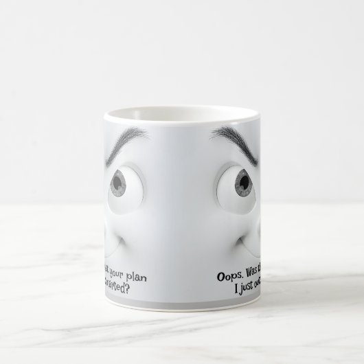 Mug Your Plan? Add Name Message, Expressive Face (Centre)