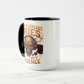 Mug Your Playlist Cries Skull Headphone Music (Devant gauche)