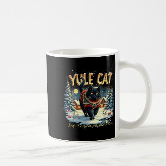 Mug Yule Cat Keep It Cozy Funny Winter Quote (Droite)