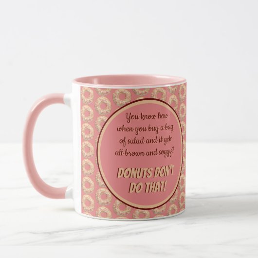 Mug Yummy Pink Sprinkt Motif et citation drôle (Gauche)
