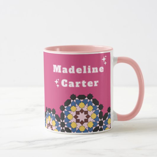 Mug Z9-Rose & Geometric Elegance (Droite)