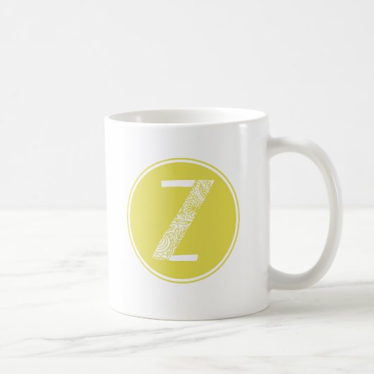 Mug Z Monogramme floral initial (Droite)